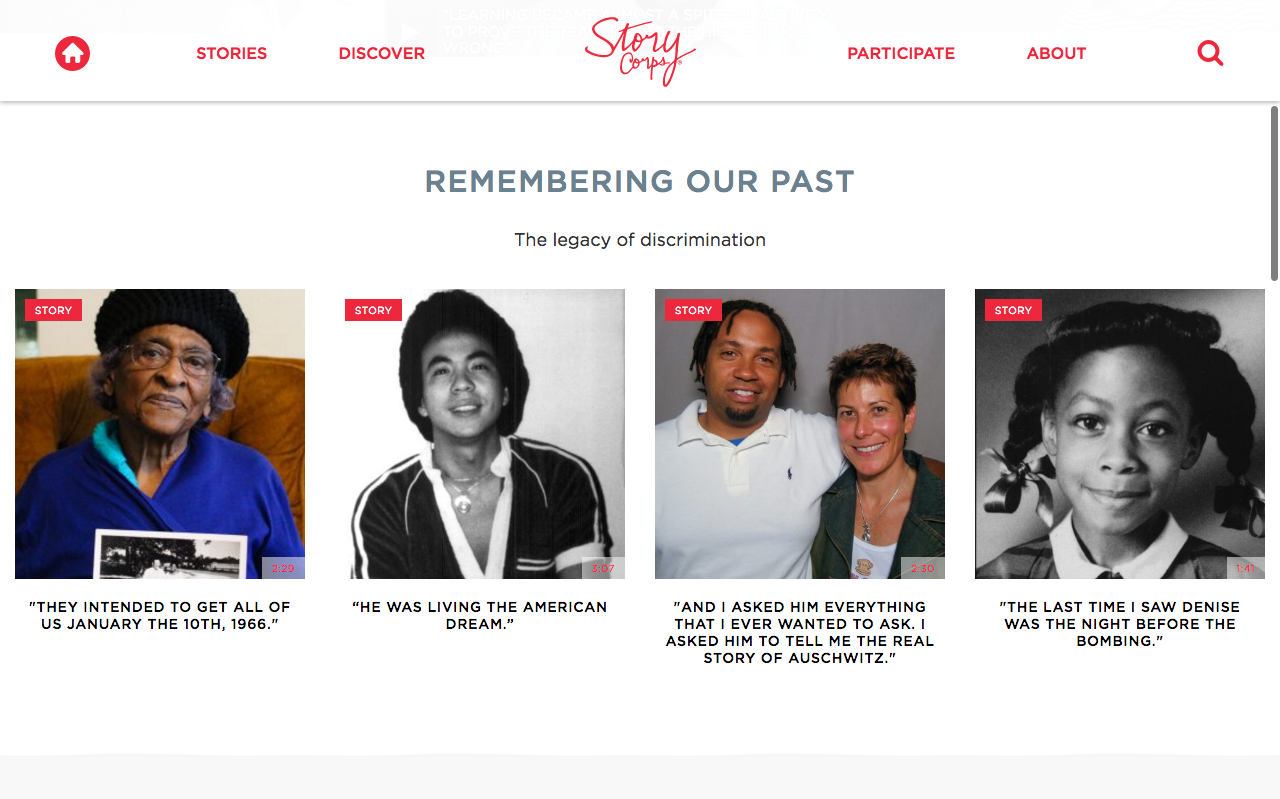StoryCorps: Listen, Honor, Share